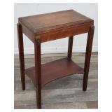 Vintage flatware chest table