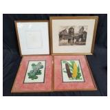 Group of engravings and lithograph