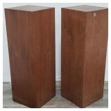 Pair of wood pedestals