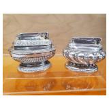 Two vintage Ronson silverplate table lighter.