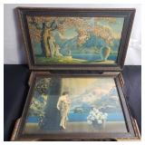 Pair of vintage framed prints