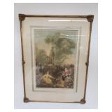 Framed pencil signed print