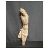 Antique wood carved religious figure