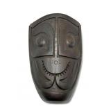 Vintage carved wood Tiki mask wall art, 10 1/4?