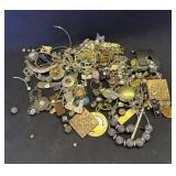 Group of vintage costume jewelry earrings