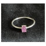 Sterling silver gemstone ring
