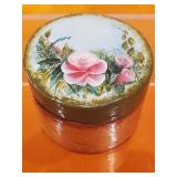 vintage hand painted lacquer wooden