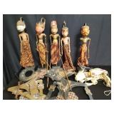Box of Indonesian puppets