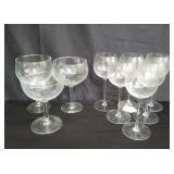 Box of glass and crystal wine glasses