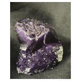 Deep purple amethyst cluster specimen