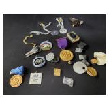Group of medals, pins, etc PB