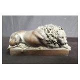Vintage bronze lion figurine
