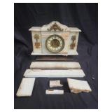 Antique marble mantel clock - as is