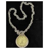 Vintage pocket watch necklace