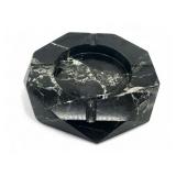 Large vintage diamond cut marble cigar ashtray