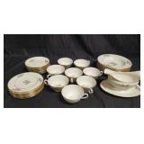 Group of Lenox saucers and tea cups, etc. Box lot