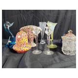 Group of assorted art glass