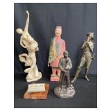 Group of figurines, composite, pottery etc