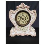 Vintage Ansonia porcelain mantel clock