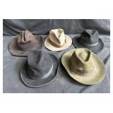 Group of vintage wool hats period inspired