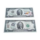 Pair of uncirculated 1976 Bicentennial stamped US