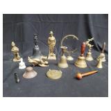 Group of vintage bells etc