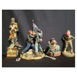 Box of military soldier figurines