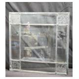 Antique lead glass beveled window panel