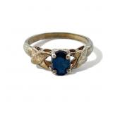 Sterling silver Blue Topaz gemstone ring