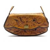Vintage Mexican tooled leather purse