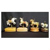 Box of wood base carousel music boxes