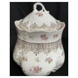 Porcelain biscuit jar/tea catty by KPM 6??diam x