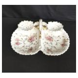 Porcelain nut dish with makers mark