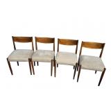 4 Vintage MCM Danish wood chairs