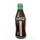 Vintage metal Coca-Cola thermometer, 17" l.