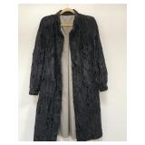 Lambs wool vintage reversible fur coat