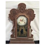E. Ingraham Co. oak "Gila" parlor clock