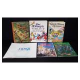 Box of books, dictionary & magazines