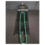 14kt gold malachite necklace