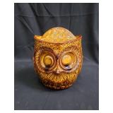 Vintage USA McCoy owl glazed ceramic cookie jar