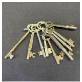 Group of 10 antique skeleton keys