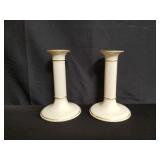 Pair of Lenox candle holders