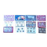 Four US Mint Uncirculated coin sets in original