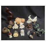 Group of miscellaneous: piggy bank, book holders,