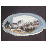 Signed hand painted agate art