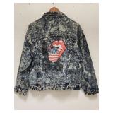 Rolling Stones acid washed denim jacket
