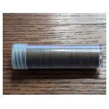 Roll of 1944-S Lincoln Wheat Cent coins. In case