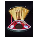 Chinese calligraphy set (unused) in lined case