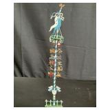 Pewter hand painted maypole by Wilhelm Schweizer