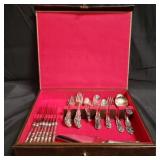 Wallace silversmiths flatware in a box